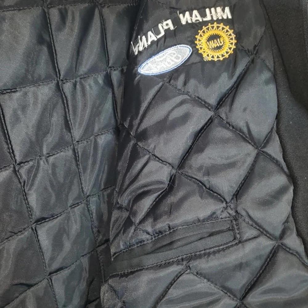 Vintage Ford UAW; Milan Plant, L; Wool Blend; Leather; Varsity Letterman Jacket - Picture 7 of 13